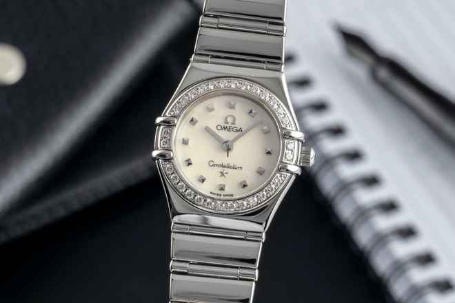  Omega Constellation Ladies Stahl Quarz MOP Diamonds Damen Ref. 1460.75.00 895.1243  