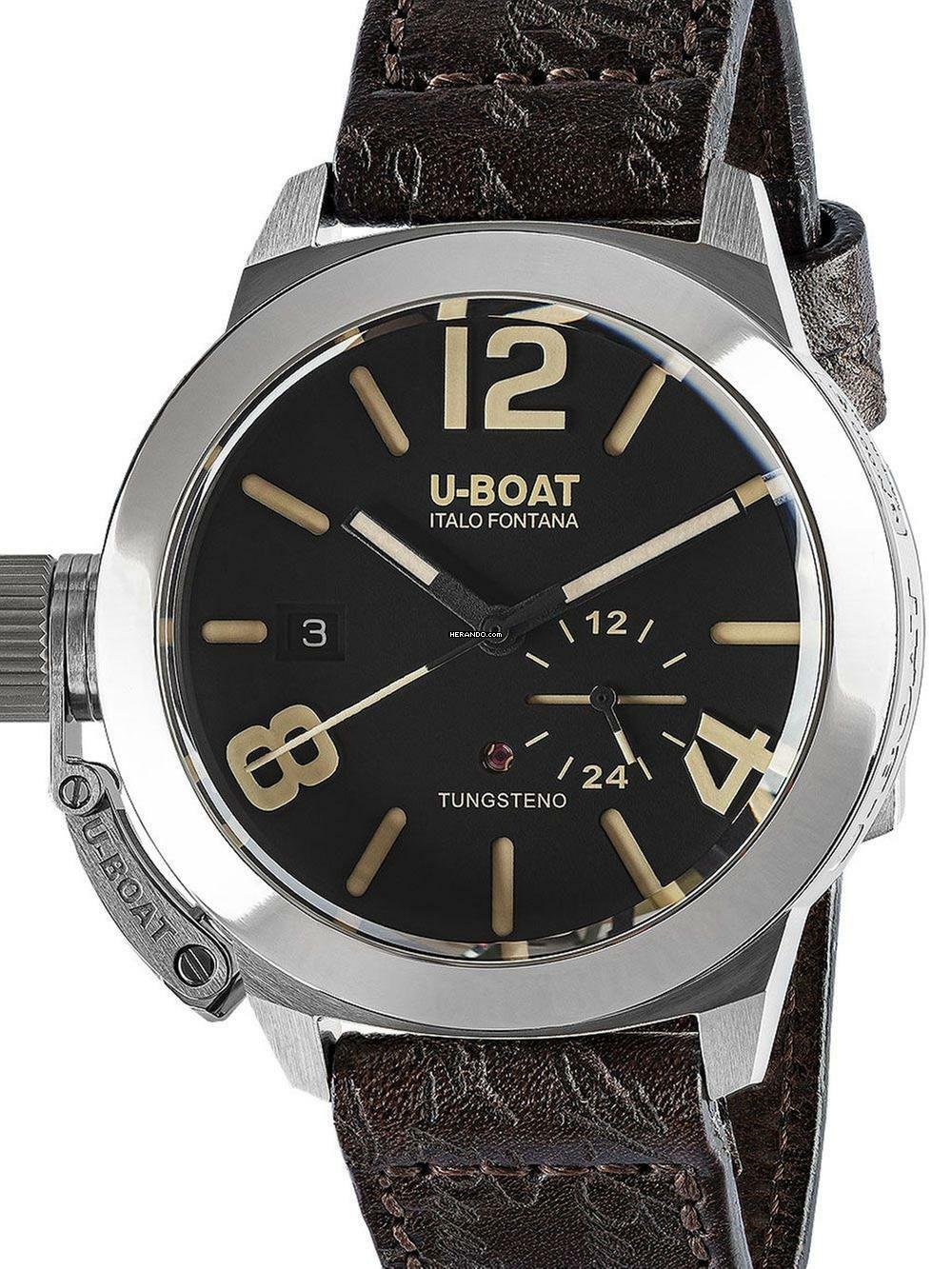  U-Boat Classico 8893 Classico Tungsteno Black Automatik Herrenuhr 42mm 