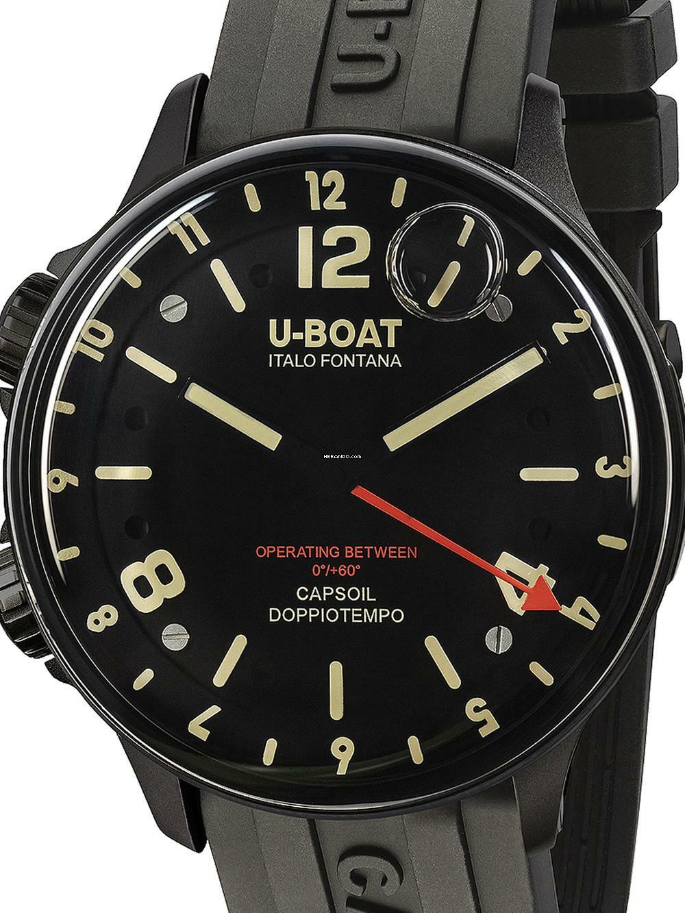  U-Boat 8770/A Capsoil Qs. Doppotempo DLC Herrenuhr 45mm 10ATM 
