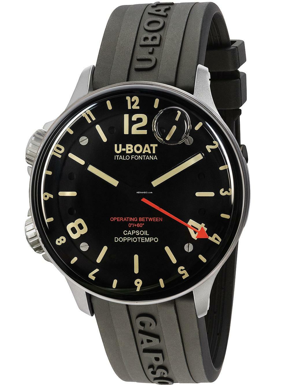  U-Boat 8769 Capsoil Qs. Doppotempo SS Herrenuhr 45mm 10ATM 