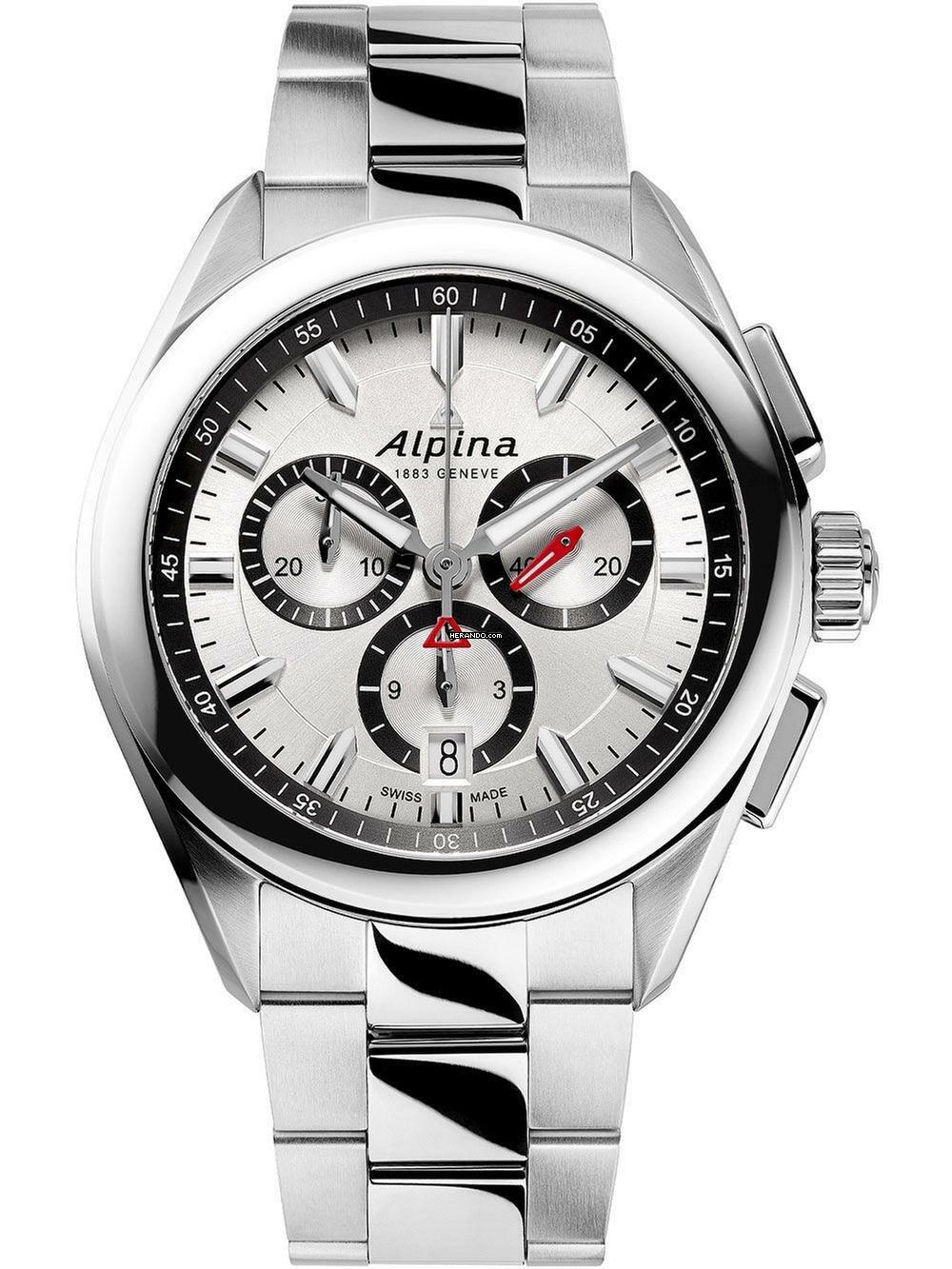  Alpina Alpiner AL-373SB4E6B Alpiner Chronograph Herrenuhr 42mm 10ATM  
