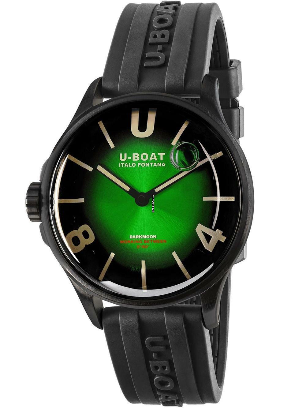  U-Boat 9503/A Darkmoon Green PVD Soleil Herrenuhr 40mm 5ATM 
