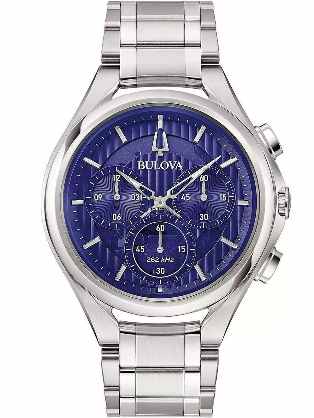  Bulova 96A302 Curv Herrenuhr Chronograph 45mm 3ATM 