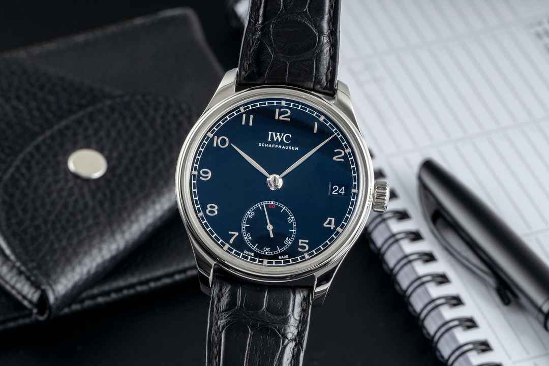 IWC Portugieser Handaufzug 8 Tage Handaufzug Black Dial Edelstahl Herrenuhr Ref. IW510202 