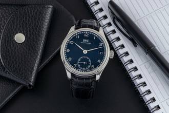 Thumbnail von IWC Portugieser Handaufzug 8 Tage Handaufzug Black Dial Edelstahl Herrenuhr Ref. IW510202