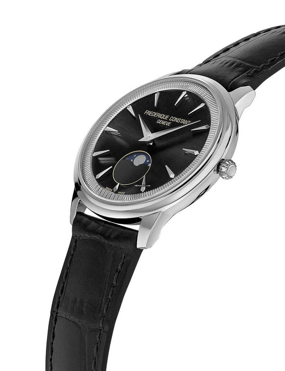  Frederique Constant FC-206B3S6 Damenuhr Klassik Quarz Mondphase 37mm 3ATM 