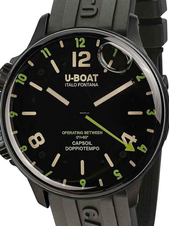  U-Boat 8840/B Capsoil Doppiotempo DLC GMT Herrenuhr 45mm 10ATM 