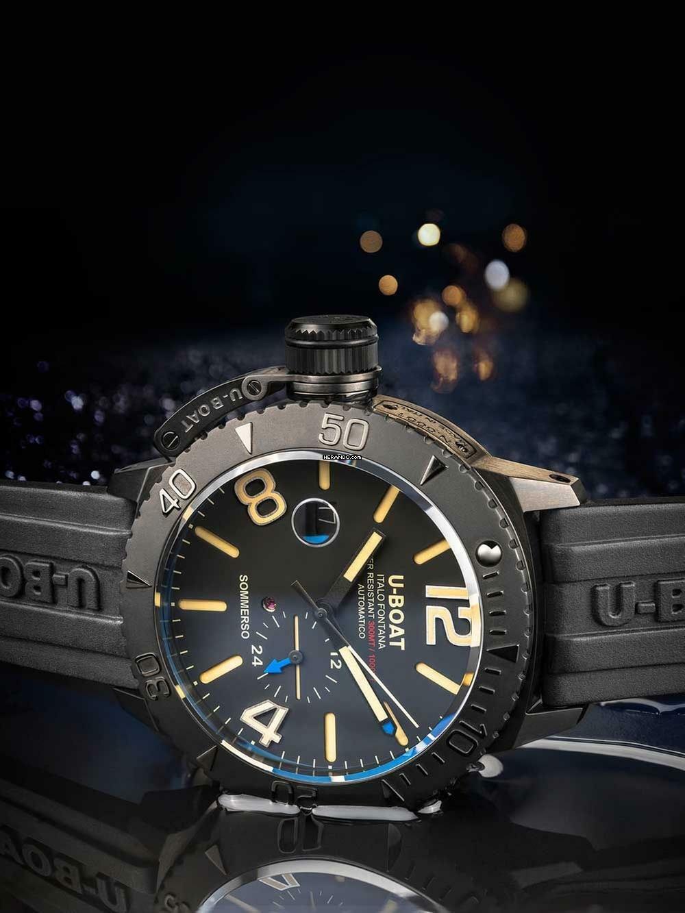  U-Boat 9015 Sommerso Automatik Herrenuhr 46mm 30ATM 