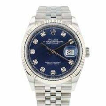  Rolex Datejust 36 Jubilee Fluted Blue Diamond Dial </h1> 