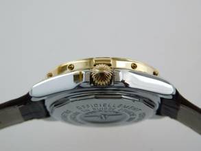 Thumbnail von Breitling Cockpit Lady B-Class / Cockpit Lady Goldlünette und neuem Lederband im TOP Zustand 31 mm seltenes blaues Zifferblatt </h1>