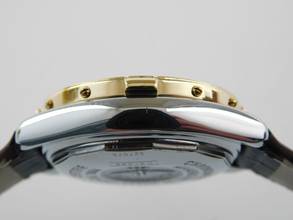 Thumbnail von Breitling Cockpit Lady B-Class / Cockpit Lady Goldlünette und neuem Lederband im TOP Zustand 31 mm seltenes blaues Zifferblatt </h1>