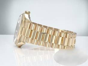 Thumbnail von Rolex Day-Date 36 36mm 118208 2001/02 Gelbgold 750 Automatik 18kt Yellow Gold Damen Herren President-band Chronometer Oyster White Dial