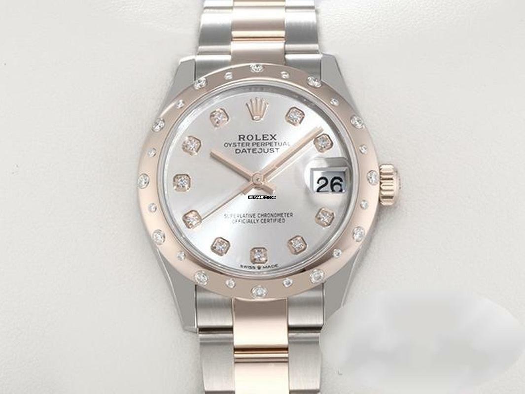 Rolex Datejust 31 278341rbr 2022 Stahl Rosegold 750 Diamanten Automatik Stainless Steel 18kt Rose Gold Oyster-band Chronometer