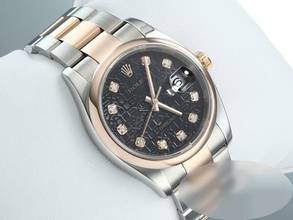 Thumbnail von Rolex Datejust 36 36mm 116201 2010 Stahl Rosegold 750 Diamanten Automatik Stainless Steel 18kt Rose Gold Oyster-band Chronometer Black Dial </h1>