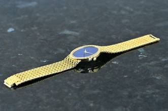 Thumbnail von Piaget rare Vintage Dress Watch | 9862 D 3 | Lapis Lazuli Dial | Yellowgold </h1>