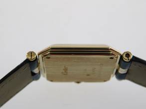 Thumbnail von Cartier Ceinture 18 Karat Tri - Color Ceinture Paris mit Tresoruhr wie Neu 27 x 34 mm original Band und Schließe </h1>