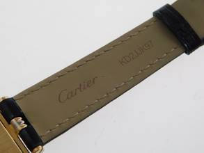 Thumbnail von Cartier Ceinture 18 Karat Tri - Color Ceinture Paris mit Tresoruhr wie Neu 27 x 34 mm original Band und Schließe </h1>