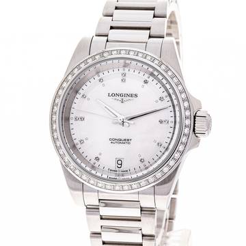  Longines Conquest 34 Diamond – White – L3.430.0.87.9 – NEW & UNWORN – 07/2025 Full Set 