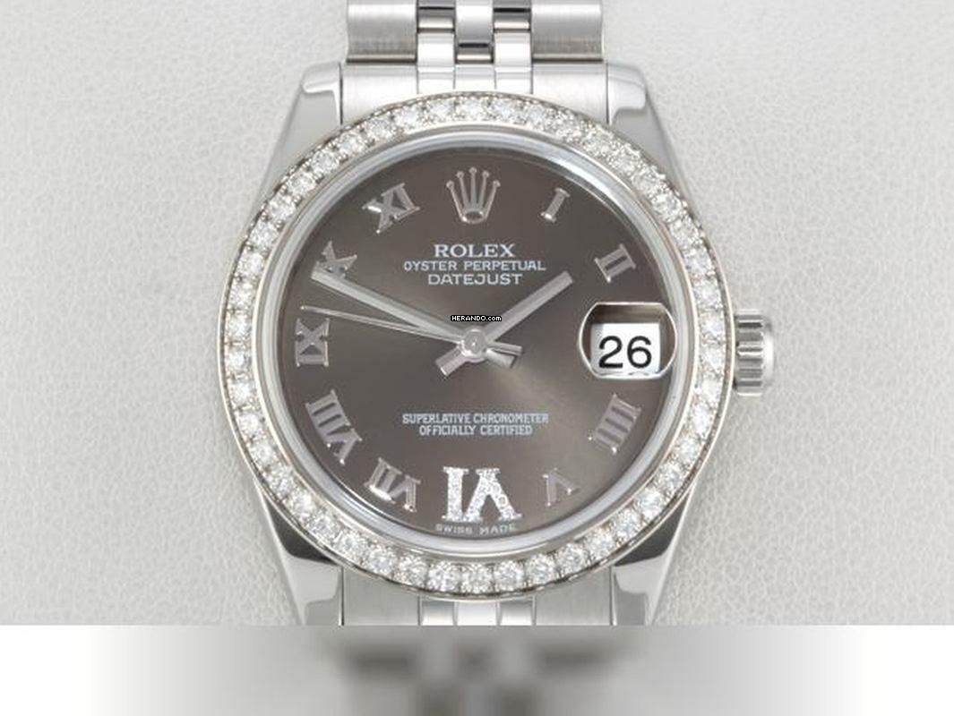 Rolex Datejust 31 31mm 178384 2012 Stahl Weissgold 750 Diamanten Automatik