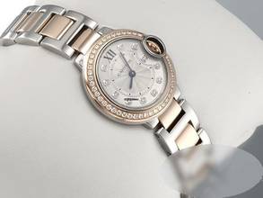 Thumbnail von Cartier Ballon Bleu 28mm Edelstahl Rosegold 750 Diamanten W3bb0009 Stahl Gold