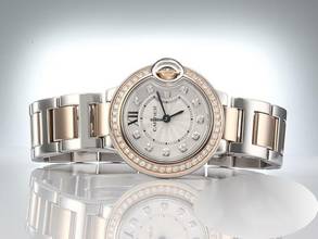 Thumbnail von Cartier Ballon Bleu 28mm Edelstahl Rosegold 750 Diamanten W3bb0009 Stahl Gold