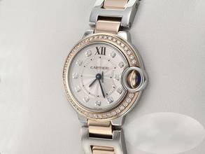 Thumbnail von Cartier Ballon Bleu 28mm Edelstahl Rosegold 750 Diamanten W3bb0009 Stahl Gold