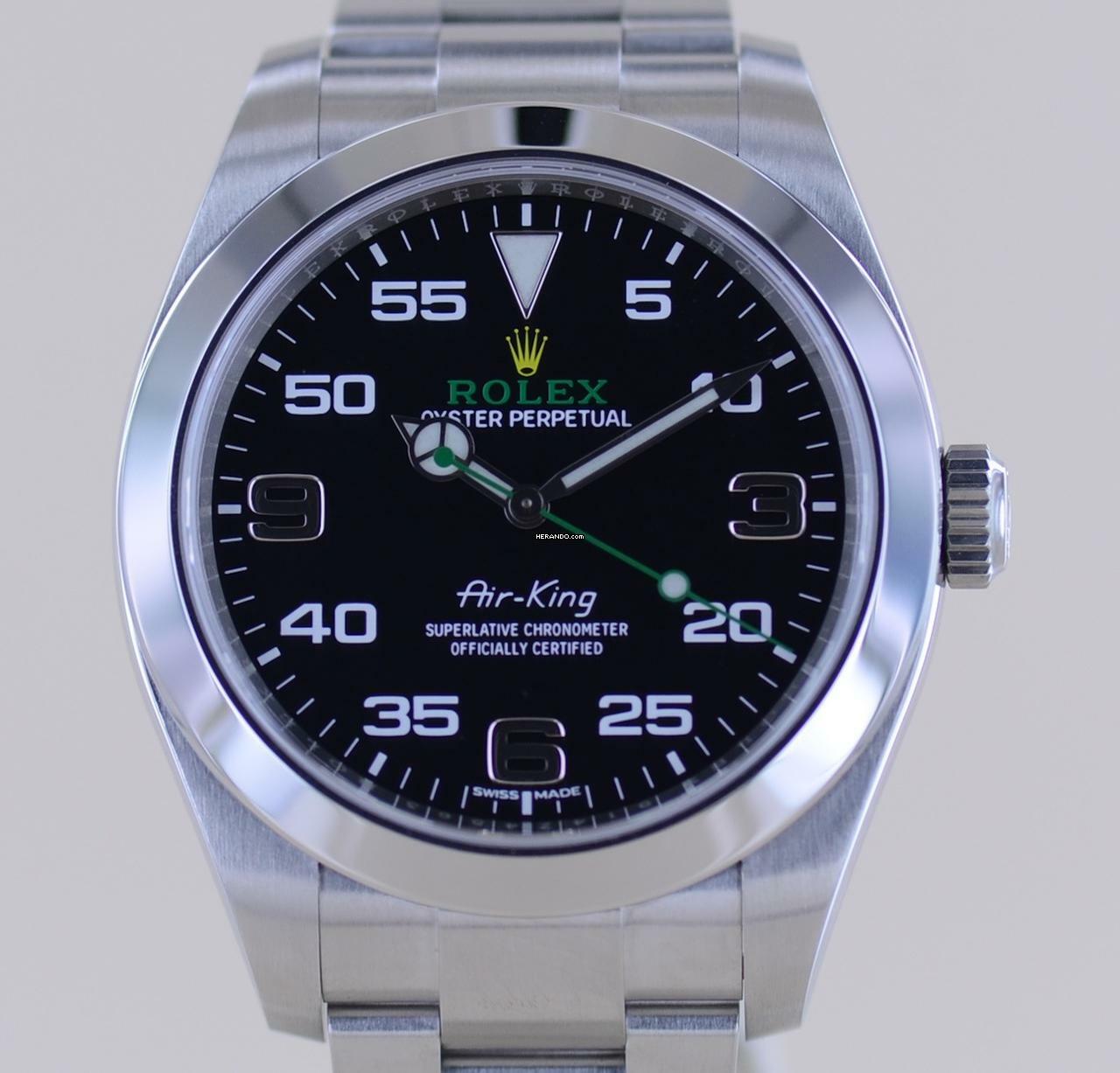 Rolex Air King Oyster Perpetual Air-King black Dial Green 40mm 116900 Top 2020