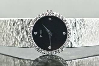 Thumbnail von Piaget Vintage rare Dress Watch | 9706 A 6 | Onyx Dial | Certificate