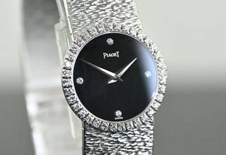 Thumbnail von Piaget Vintage rare Dress Watch | 9706 A 6 | Onyx Dial | Certificate