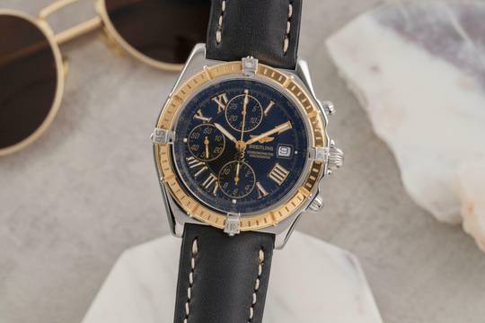  Breitling Crosswind Chronograph Stahl / Gold Automatik Herrenuhr Ref. D13355 