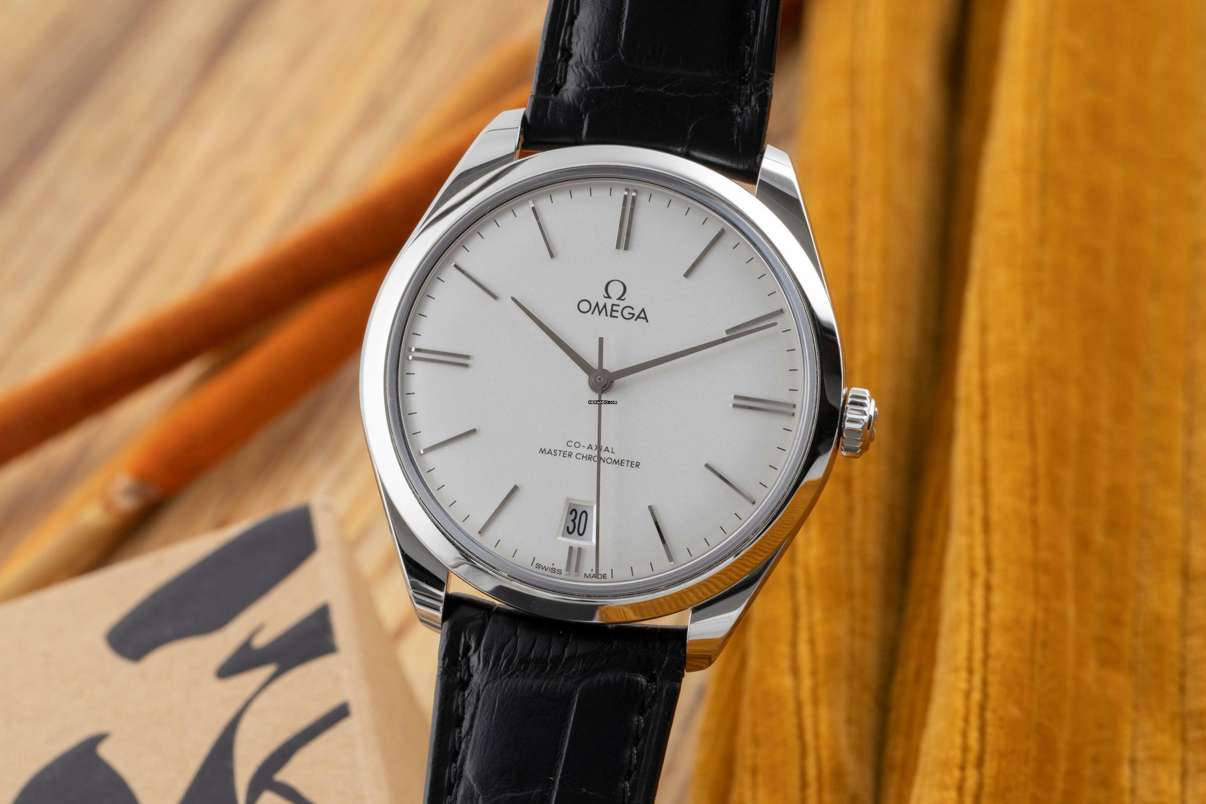 Omega De Ville Trésor Stahl Handaufzug Herrenuhr R. 435.13.40.21.02.001 B&P 2021