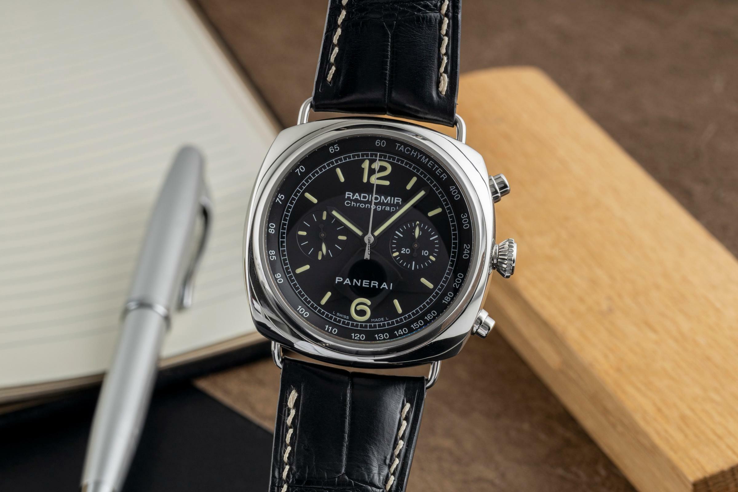 Panerai Radiomir Chronograph Automatik Stahl Herrenuhr Ref. PAM00288