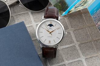 Thumbnail von IWC Portofino Automatic Moon Phase Edelstahl Automatik Herrenuhr Ref. IW459401