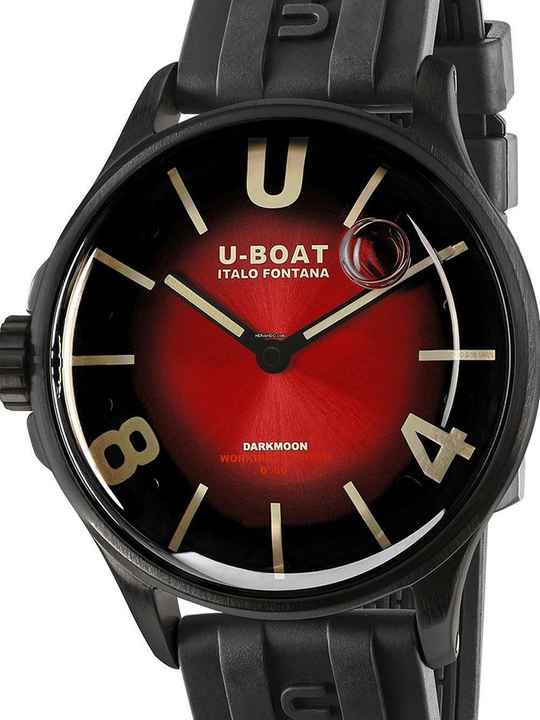  U-Boat 9501 Darkmoon Red PVD Soleil Herrenuhr 40mm 5ATM 