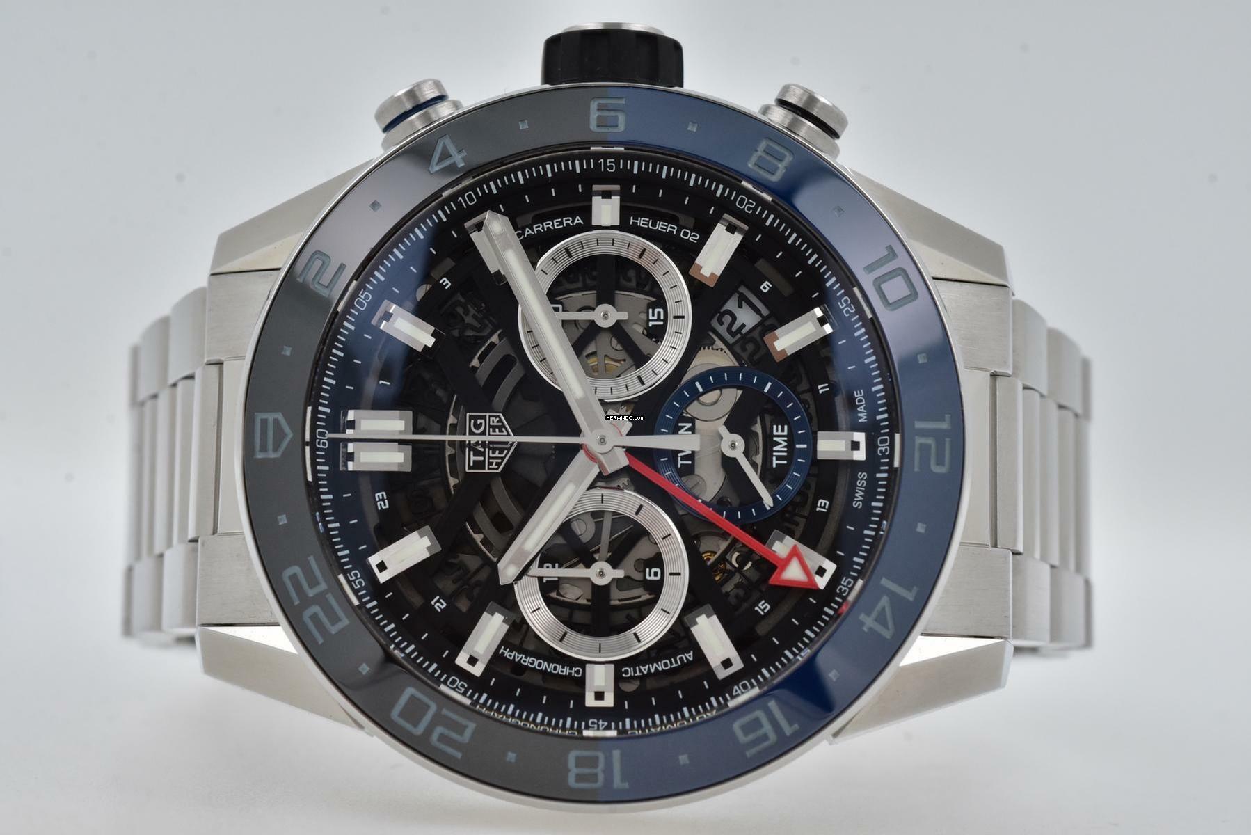 TAG Heuer Carrera 02 Chronograph GMT Batman CBG2A1Z.BA0658 </h1>