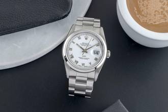 Thumbnail von Rolex Datejust 36 Roman Dial Oyster Stahl Automatik Herrenuhr Ref 16200 X-Serie