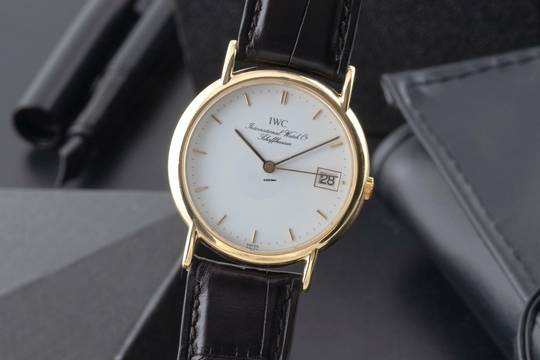  IWC Portofino 18k (0,750) Gold Quarz Damenuhr Ref. 3332 Klassiker  
