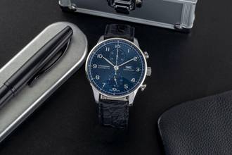 Thumbnail von IWC Portugieser Chronograph Edelstahl Automatik Herrenuhr IW371606 B&P