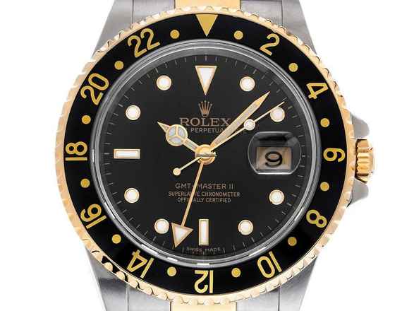  Rolex GMT-Master II no hole Ref.16713T 2005 Full Set sehr gut Vintage  