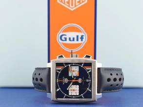 Thumbnail von TAG Heuer Monaco Chronograph X Gulf Like New Stickers