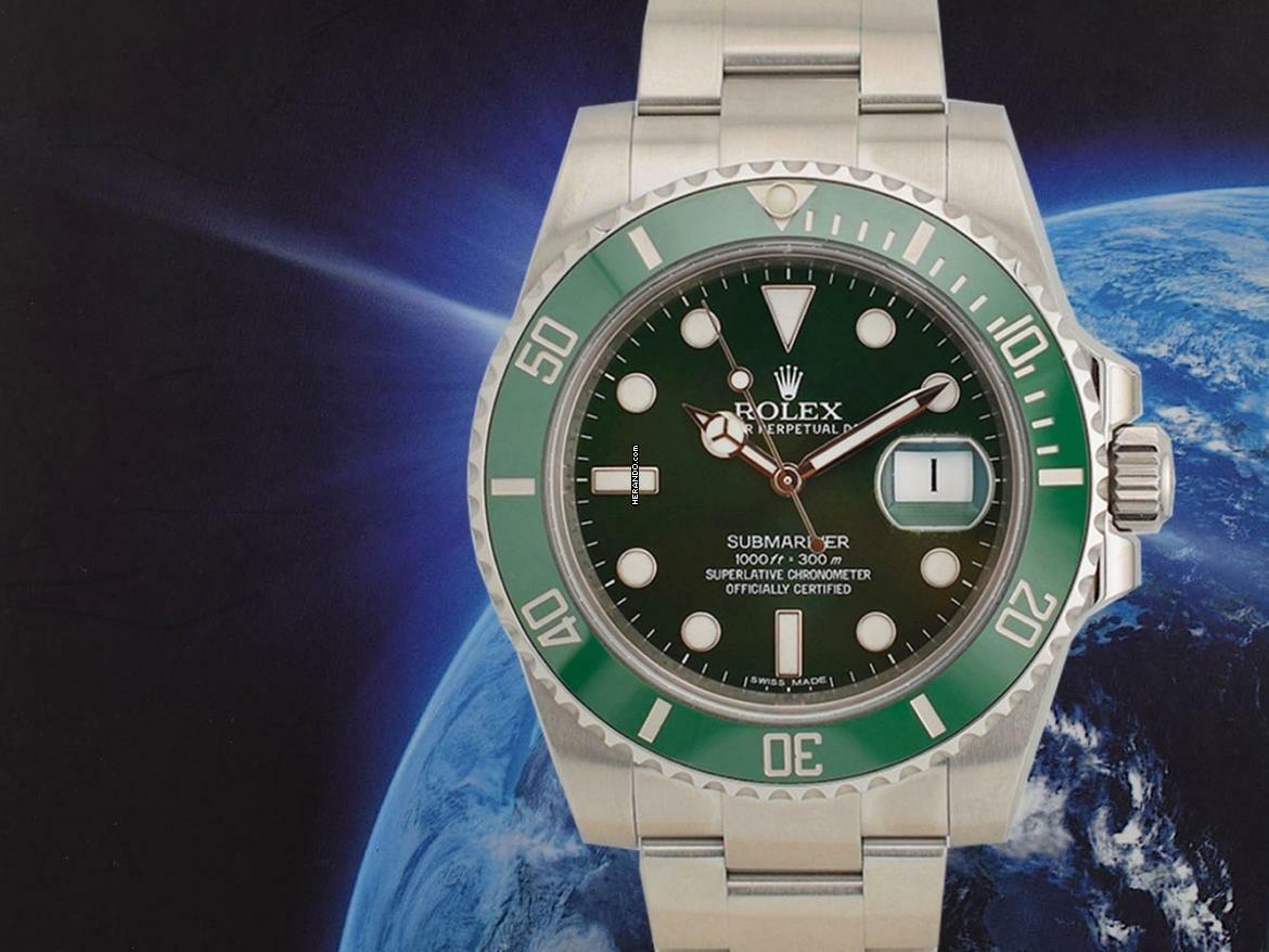 Rolex Submariner Date 116610lv - hulk Like New Full Set