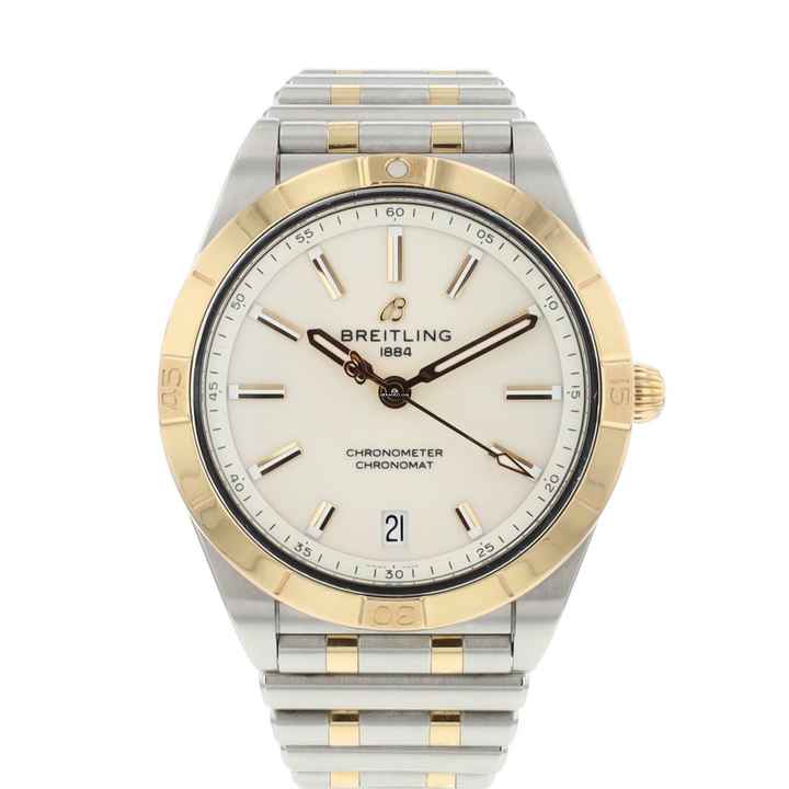  Breitling Chronomat 36 Steel Rose Gold White Dial 