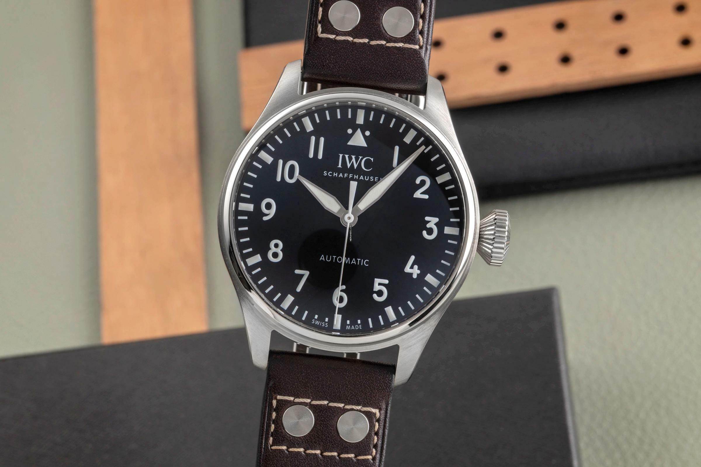 IWC Große Fliegeruhr Big Pilot's Watch 43 Automatik Stahl Herrenuhr Ref IW329301 B&P
