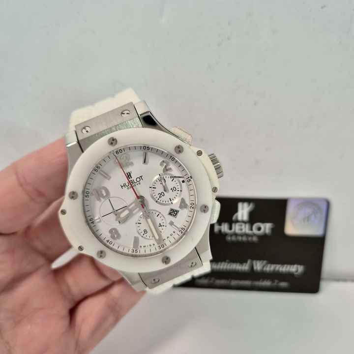  Hublot Big Bang 44 mm Evoution White Edition Cerâmica 44mm Automático Completo 