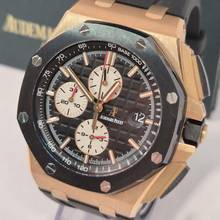 Thumbnail von Audemars Piguet Royal Oak Offshore Chronograph Chrono Ouro Rosé & Cerâmica 44mm Automático Completo