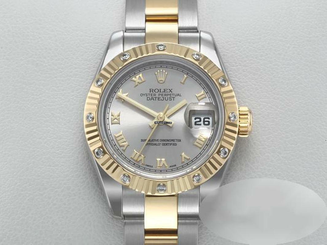  Rolex Lady-Datejust 179313 Stahl Gelbgold 750 Diamanten Automatik Stainless Steel 18kt Yellow Gold Oyster-band Chronometer 