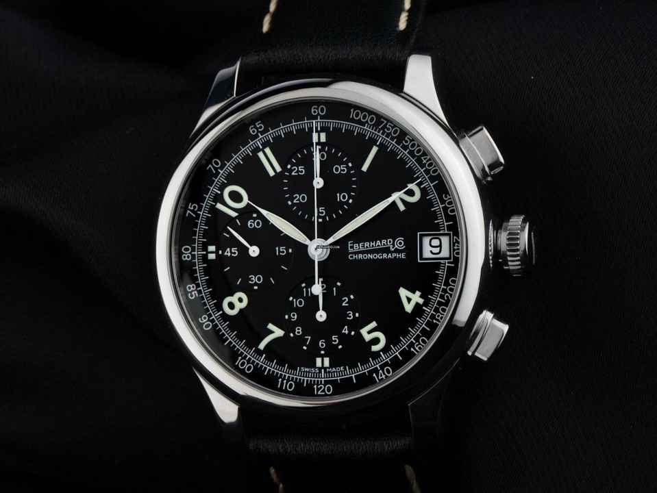  Eberhard & Co. Traversetolo Chronograph Ref.31051 2021 Full Set wie Neu Vintage  