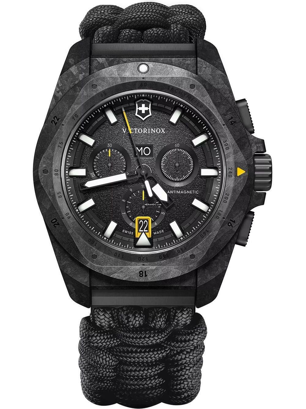  Victorinox Swiss Army 241989.1 Herrenuhr I.N.O.X Carbon Chronograph 43mm 20ATM 