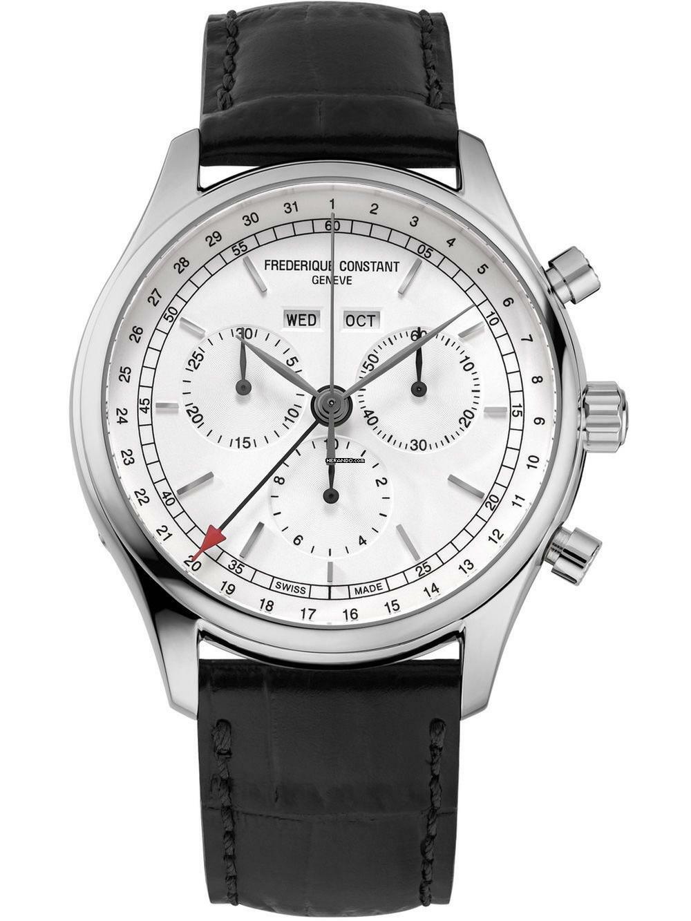  Frederique Constant FC-296SW5B6 Triple Calender Chronograph Herrenuhr 40mm 5ATM 