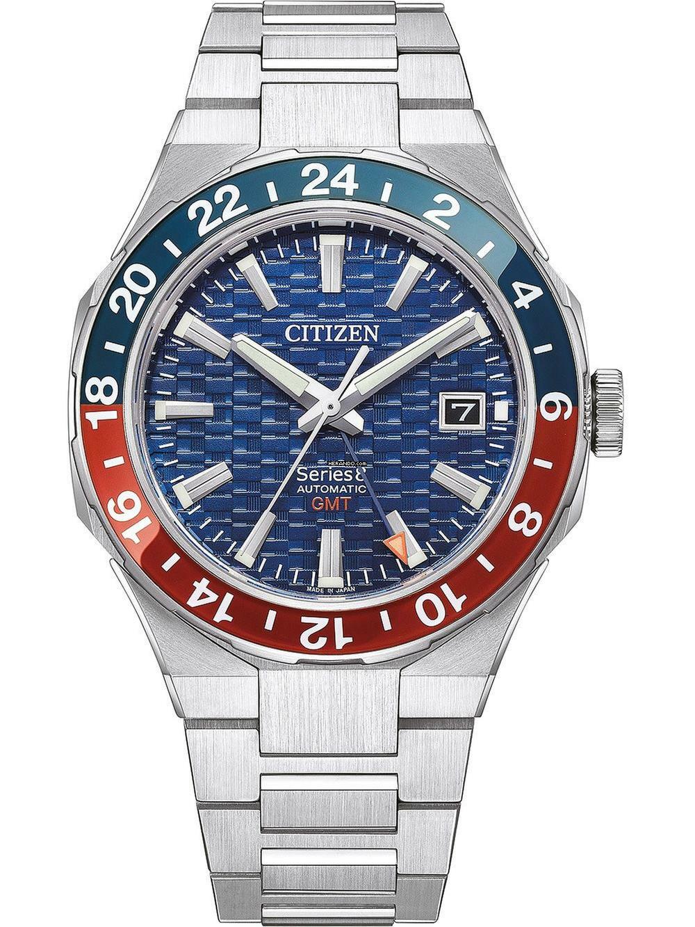  Citizen NB6030-59L Series 8 Automatik GMT Herrenuhr 41mm 10ATM 